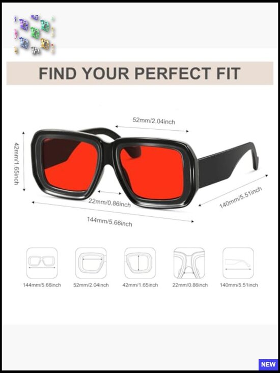 Vintage Oversized Square Sunglasses Retro Chic UV400 Protection main image 5